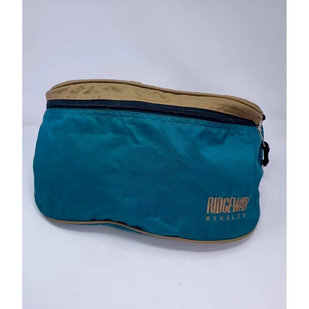 Kelty Caboose Fanny Pack Belt Bag Waist Bag Green Tan Outdoor Travel Hiking